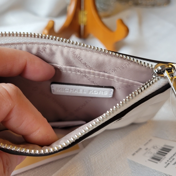 Michael Kors White Jetset Cardholder - Picture 3 of 4